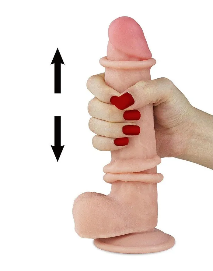 Dildos | Lovetoy - Dildo Met glijdende huid 20 cm - Lichte Huidskleur - Lovetoy Dildos | Lovetoy - Dildo Met glijdende huid 20 cm - Lichte Huidskleur - Lovetoy