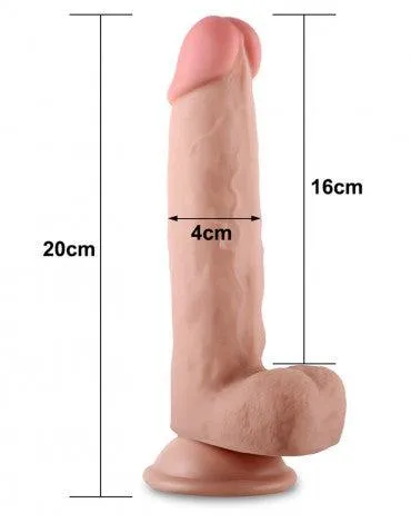 Dildos | Lovetoy - Dildo Met glijdende huid 20 cm - Lichte Huidskleur - Lovetoy Dildos | Lovetoy - Dildo Met glijdende huid 20 cm - Lichte Huidskleur - Lovetoy