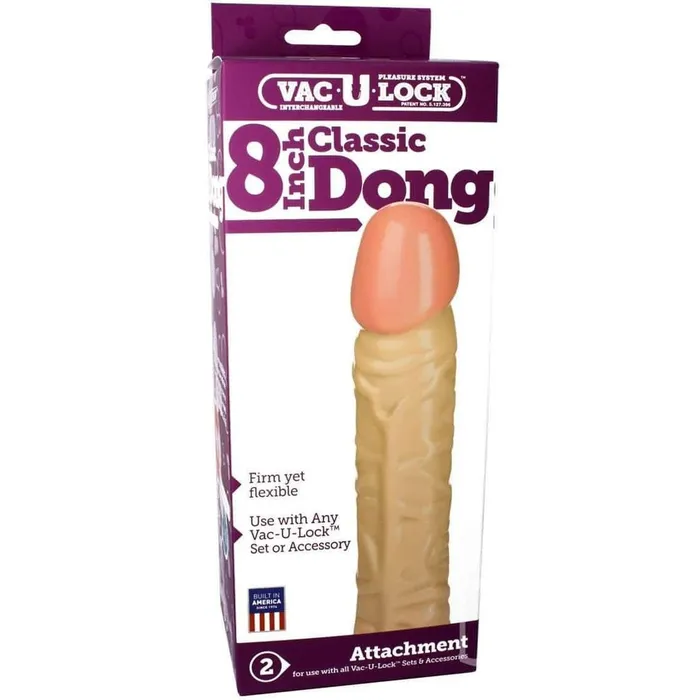Doc Johnson Dildos | Vac U Lock 8 inch Classic Dong