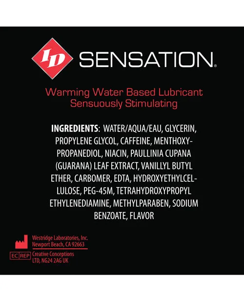 ID Sensation Waterbased Warming Lubricant | ID Sensation Lubricants ID Sensation Waterbased Warming Lubricant | ID Sensation Lubricants
