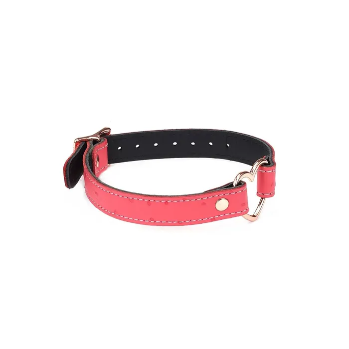 Liebe Seele - Angel's Kiss - Smalle Choker Met Hartvormige Ring - Luxe En exclusief ontwerp - Roze/Rosé Goud | Liebe Seele Male Sex Toys