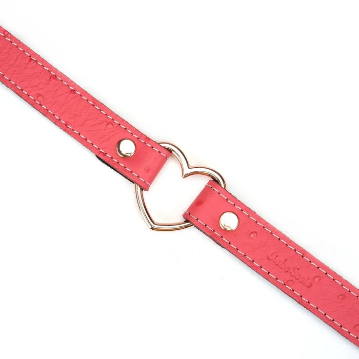 Liebe Seele - Angel's Kiss - Smalle Choker Met Hartvormige Ring - Luxe En exclusief ontwerp - Roze/Rosé Goud | Liebe Seele Male Sex Toys