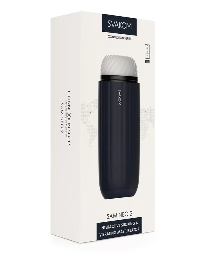 Male Sex Toys | SVAKOM Svakom - Sam Neo 2 Connexion  - Interactieve Masturbator - Blowjob Simulator Met App Control