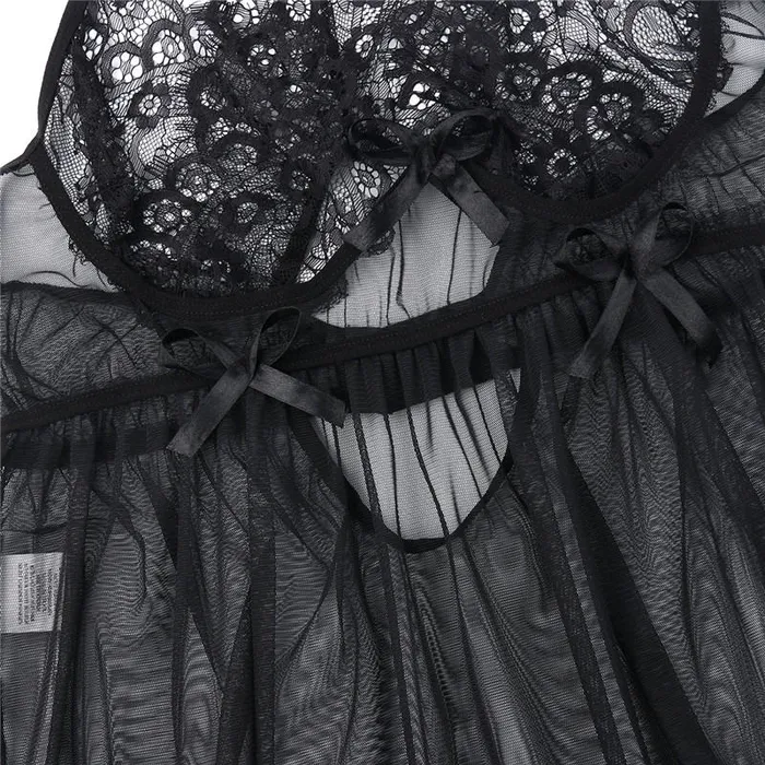 Plus Size | sale Plus Size Dress Women Black Lace Sleepwear