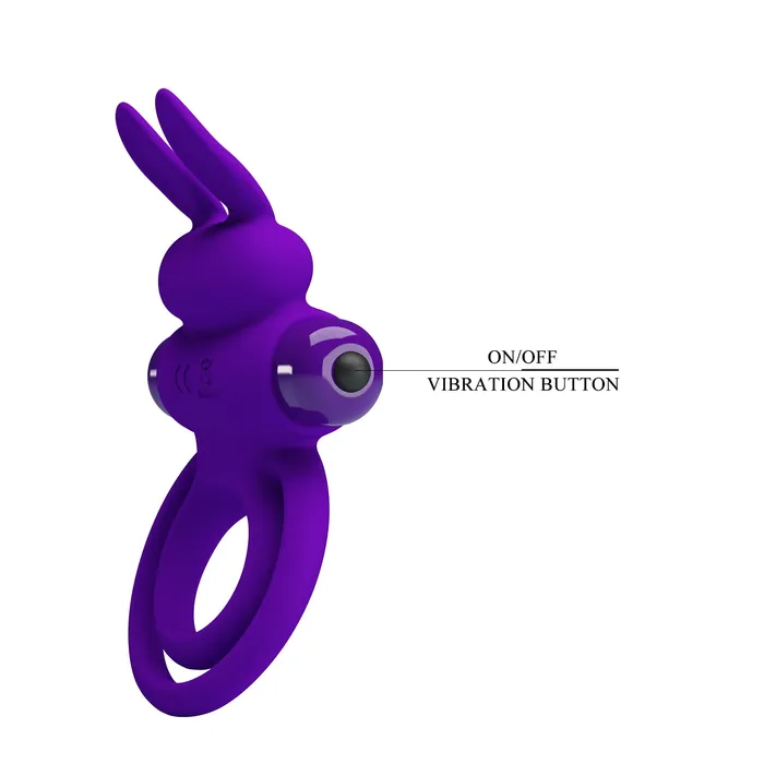 Pretty Love Female Sex Toys | Anello in Silicone Pene & Testicoli con stimolatore clitorideo a doppio contatto e potente vibrazione da 10 diversi programmi