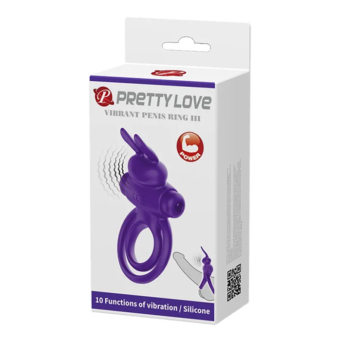 Pretty Love Female Sex Toys | Anello in Silicone Pene & Testicoli con stimolatore clitorideo a doppio contatto e potente vibrazione da 10 diversi programmi