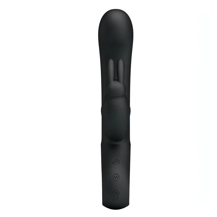 Pretty Love Webb Vibratore Rabbit in silicone medicale totalmente anallergico con 12 diversi programmi di vibrazione - Ricaricabile, Nero | Female Sex Toys