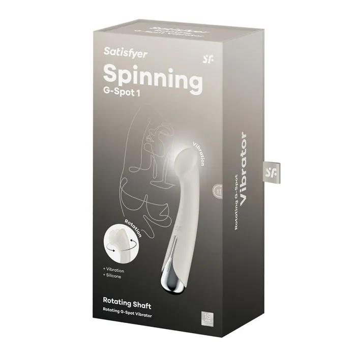 Vibratore per il Punto-G Satisfyer Spinning G-Spot 1 Bianco 23,5 x 11,7 x 7,5 cm | Satisfyer Vibrators Vibratore per il Punto-G Satisfyer Spinning G-Spot 1 Bianco 23,5 x 11,7 x 7,5 cm | Satisfyer Vibrators